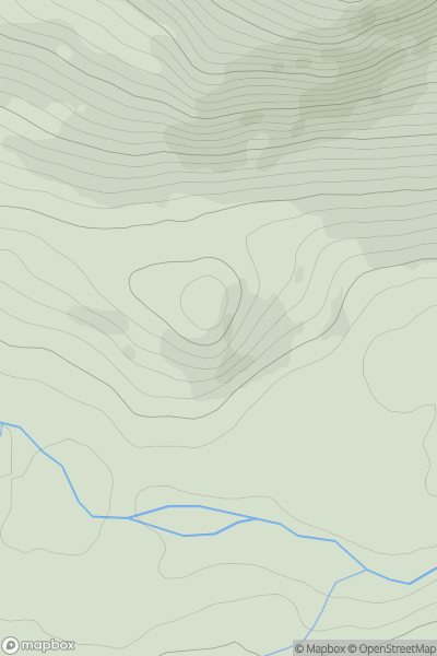 Thumbnail image for Creag Bheag [Glen Albyn and the Monadh Liath] [NN482958] showing contour plot for surrounding peak